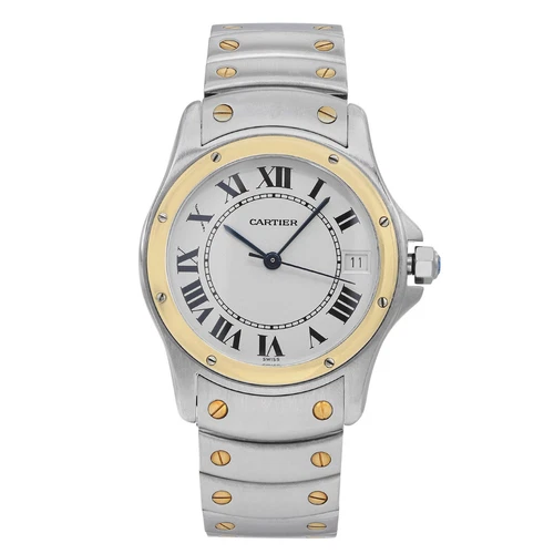 Cartier Santos - 33 mm, Stainless Steel, Yellow Gold