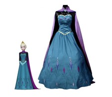 Elsa Costume by Frozen Coronation Cosplay Dress Dress Professional Copy