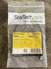 Startech 12in Round Latching SATA Cable - Model LSATARND12 - NEW