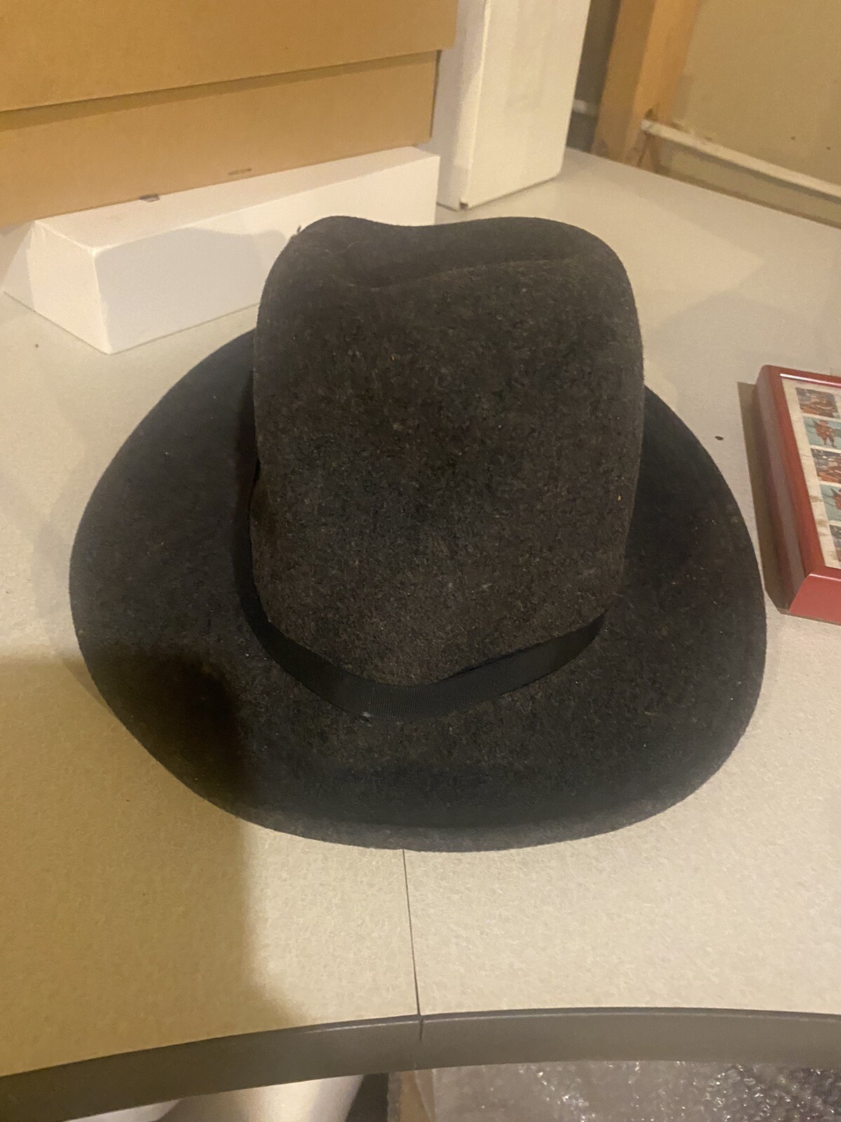 Pendleton Gray Wool Fedora Hat Medium Made In USA - image 8