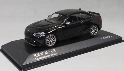 Minichamps 1 43 BMW M2 CS BLACK WITH GOLD WHEELS 2020 scale model 