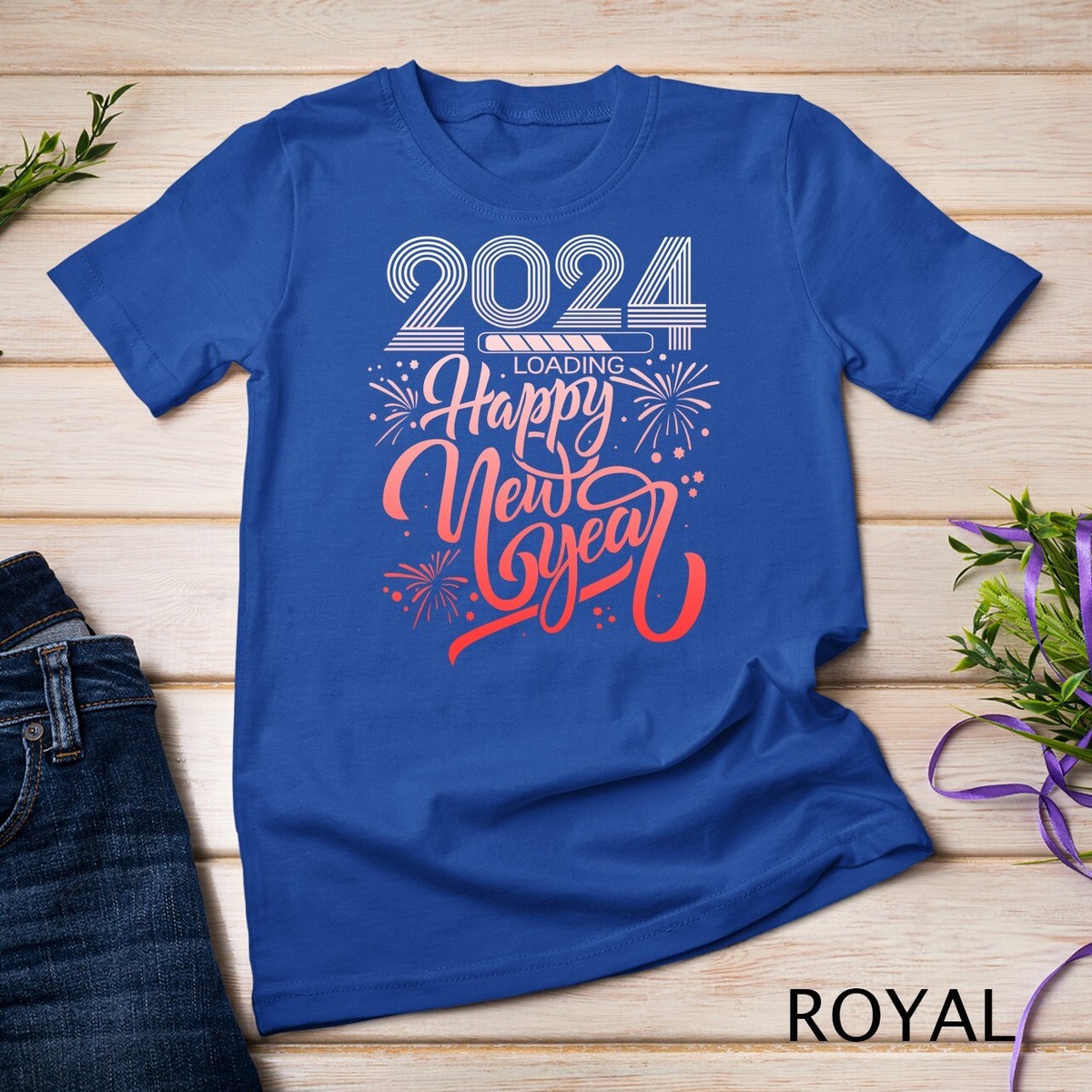 T-shirt Gap Happy New Year Taille M - Bleu Argenté, Fêtes, Neuf Avec étiquettes