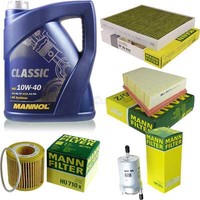 MANN-FILTER Inspektionspaket Mannol 5L Classic 10W-40 FüR Vw Polo 1.2