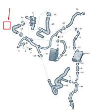 New AUDI RS3 Engine Coolant Hose 07K121057A