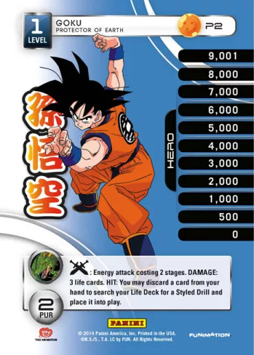 Dragon Ball Z DBZ TCG Panini Promo P2 Goku Protector of Earth (Premiere)