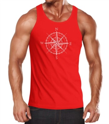 Herren Tanktop Wind-Rose Kompass Moonworks 