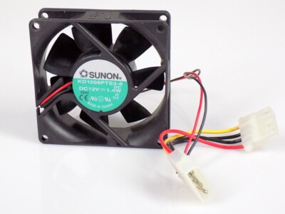 Sunon KD1208PTS3-6 Gehäuse Fan Lüfter Kühler 80x80x25mm 12V 1.4W Molex mit Kabel