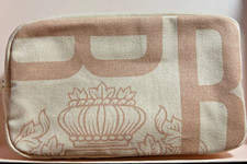 NEW  Bobbi Brown PINK Canvas Zippered Cosmetic Makeup Bag Case Rare Travel NEW