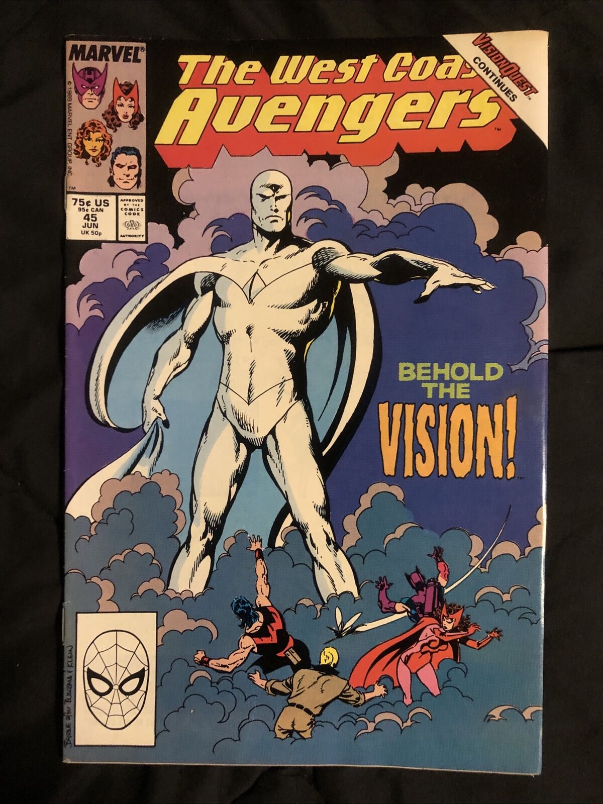 West Coast Avengers #45 (1989, Marvel) - 1st App White Vision