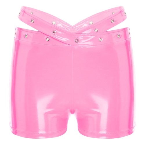 Women Bottoms Dance Underpants Slim Fit Boyshorts Solid Shorts Cross Waistband - Picture 28 of 33