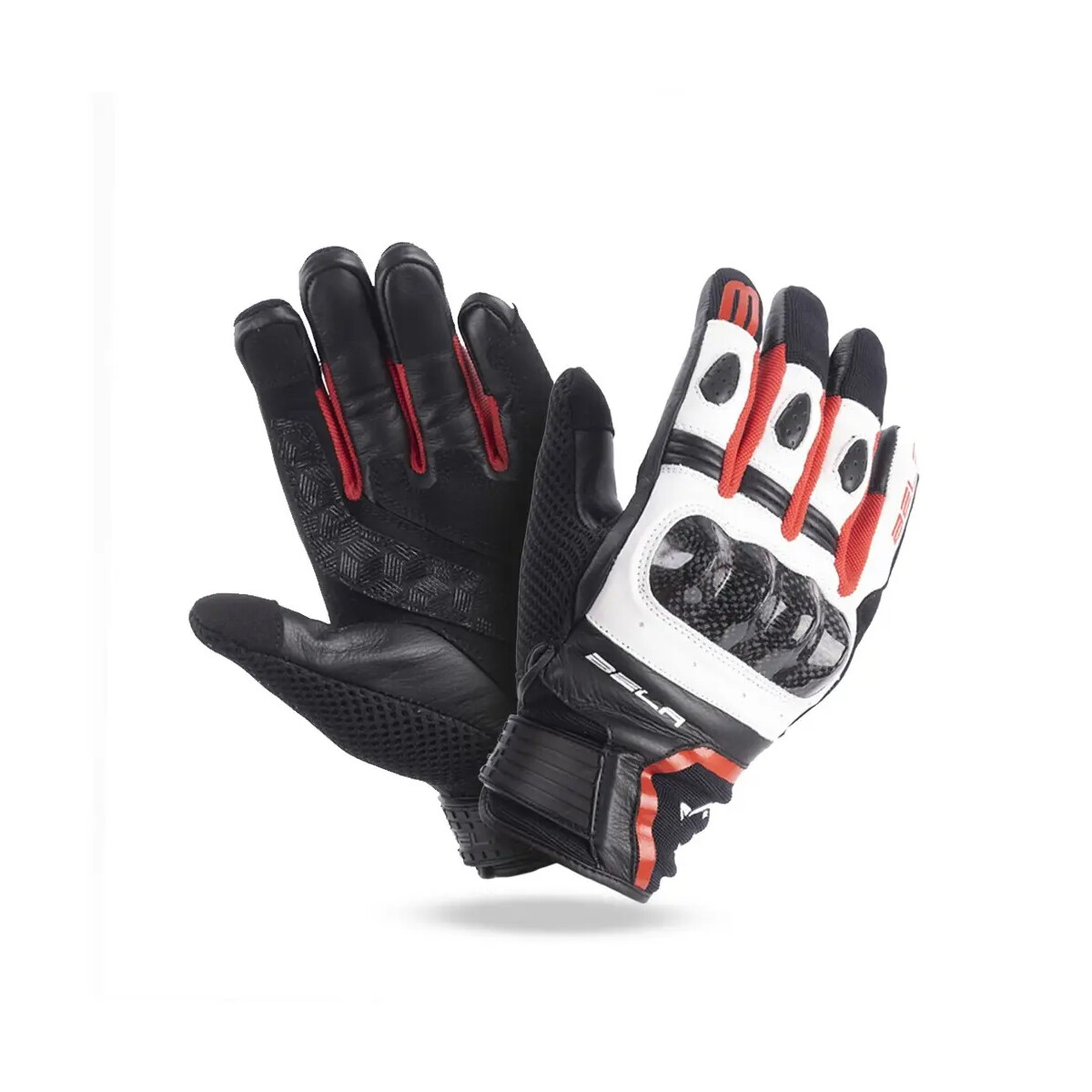 Bela Airflow Guante de cuero para motocicleta para mujer Guante de motociclista