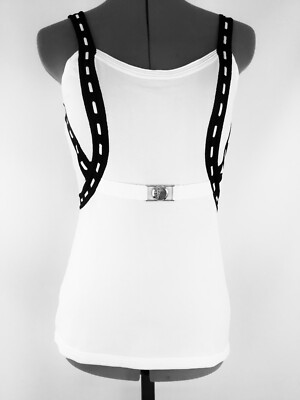 Sz.46It,10US VERSACE COLLECTION  White Sleeveless Knit Tank Women Top