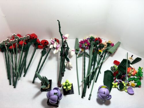 LEGO Botanicals: Bouquet of Roses 10328 + partial orchid 10311 + 10280 + 10309