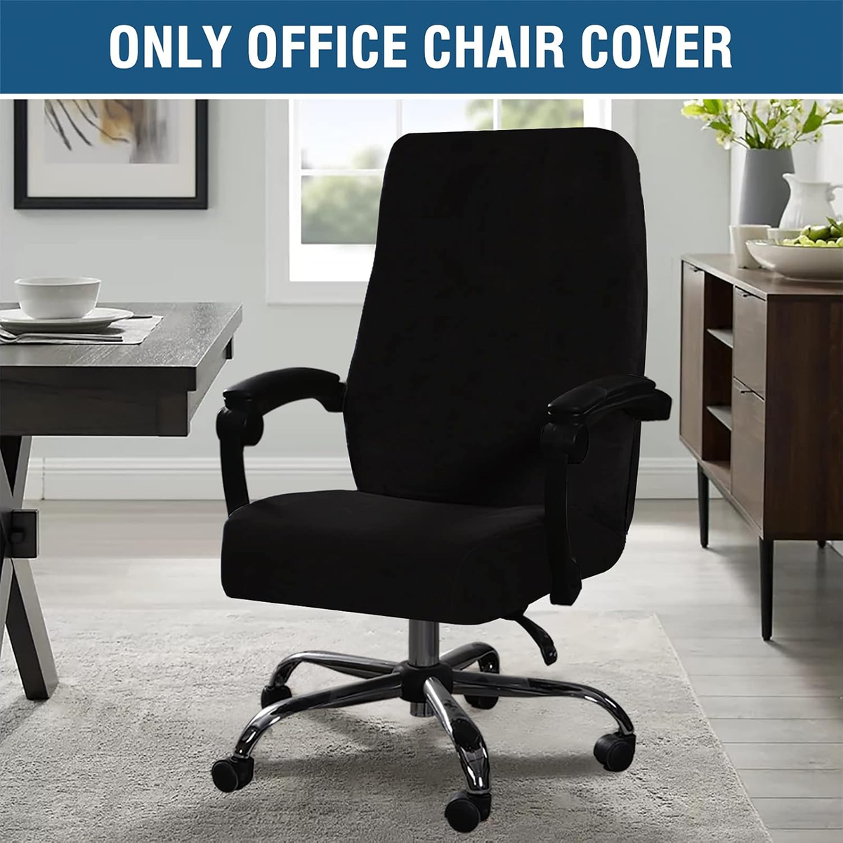 Velvet Home Office Chair Covers Stretchable Computer