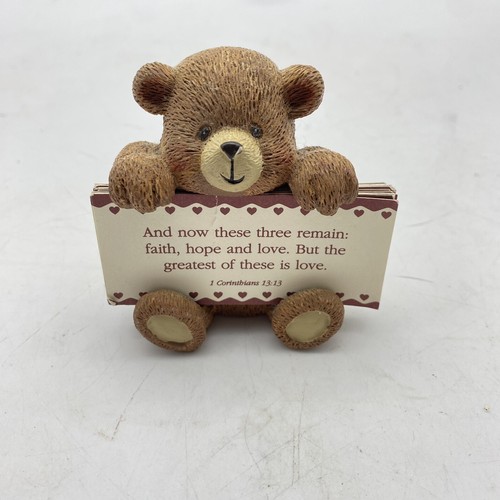 Vintage Zondervan Bear Figurine 40 Scripture Keeper 1997 Religious