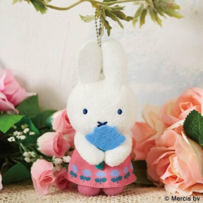 ミッフィー マスコットmiffy miffy and Rose Mascot Plush Keychain H16cm 6.3
