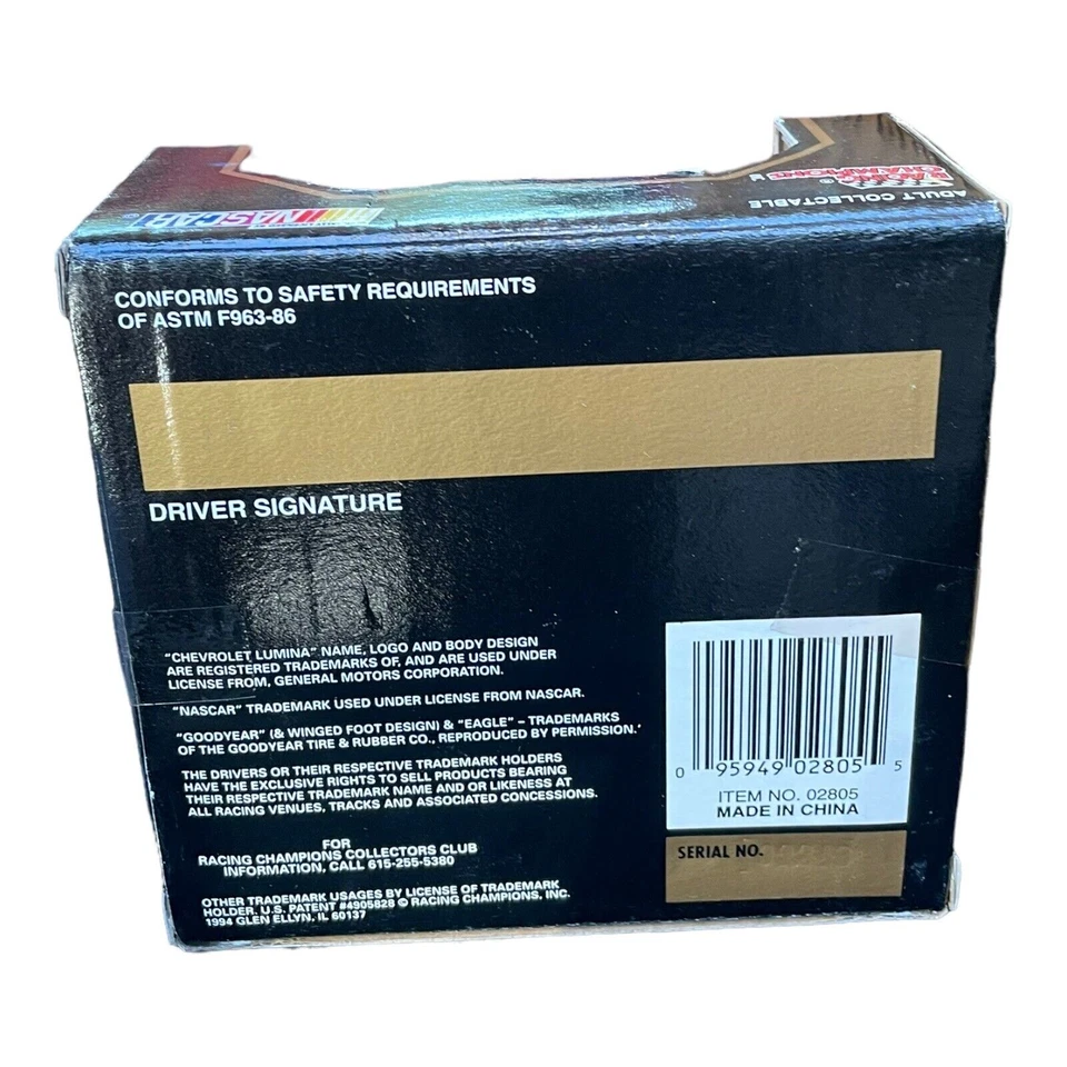 Steve Grissom Channellok Racing Champions NASCAR Premier Edition 1994 #31 Foto 2 de 3