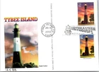 Dr Jim Stamps Fdc Panda Cachets Postcard Tybee Island Lighthouse