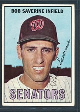 1967 Topps #27 BOB SAVERINE Washington Senators ~ VG-EX to EX