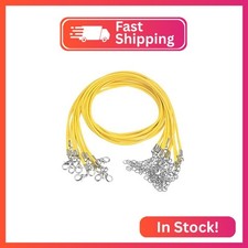 HARFINGTON 10pcs Waxed Necklace Cord Bulk, 16 Inches and 2mm Dia Necklace String