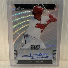 Leaf 2019 Metal Draft Autograph Juan Soto BA-JS1 Hard Signed Serial #24/30