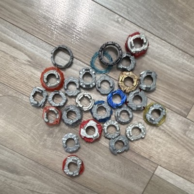 Beyblade Metal Fusion Replacement Parts Lot Assorted Colors Plastic Metal 10+