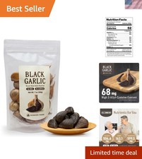 Gourmet Black Garlic 7 oz - Sweet Fermented Delicacy from Japan's Best Cloves