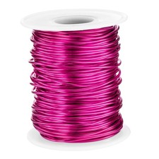 16 Gauge Aluminum Craft Wire 1.5mm 98.5ft Bendable Metal Wire, Rose Red