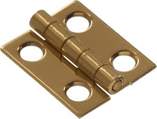 Hillman 1" Solid Brass Medium Hinges Bright Brass 852994 Door/Trunk Hardware 4PC