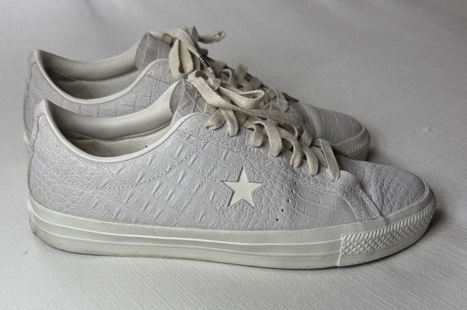 Converse White Star Crocodile Pattern Leather Men… - image 7