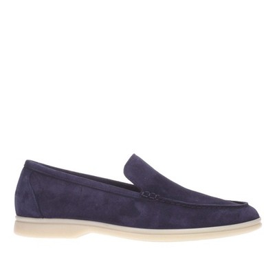 Berwick 1707 Slipper Wildleder/Leder Herren blau 5365
