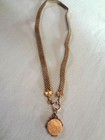 Fabulous Antique Gold Filled Ornate Locket & Mesh Chain — photo 1