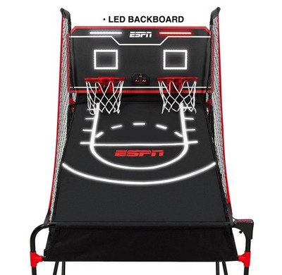 ESPN Indoor Basketball Arcade Game Electronic LED Scoring 2 Player