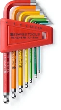 PB SWISS TOOLS PB Rainbow Wrench Set with Ball Head, 212H-6RB