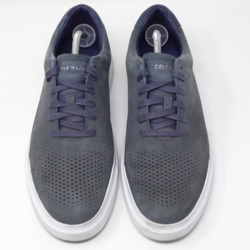 Cole Haan Herren GrandPro Rallye Turnschuhe Blau Perforiertes Leder Schuhe Größe 10,5M - Bild 4 von 10