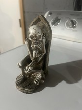 Skeleton On Toilet Pose 9" Resin Figure Ashland Halloween