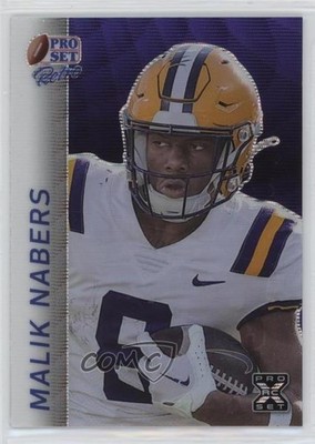 2024 Leaf Pro Set Metal Retro Purple Wave 5/5 Malik Nabers Rookie RC 1co7