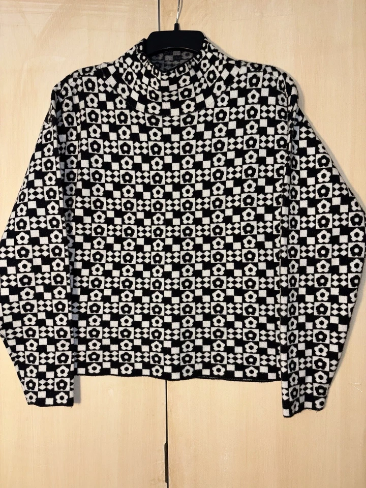 Suéter Maeve Anthropologie Mujer Pequeño Patrón Geométrico Manga Larga Mezcla de Poliéster Foto 2 de 4