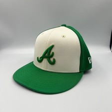 New Era 59FIFTY Atlanta Braves Fitted Hat 7 1/8 Green 2024 St Patricks Day