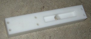 DELRIN ACETAL POM plastic block 1.75 thick 13 x 2.5 white