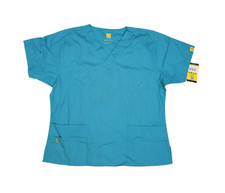WonderWink Origins Scrub Top Womens XL Blue Modern Fit Medical Uniform 6016 NWT