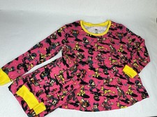 Disney Parks Mickey Mouse Scary Halloween Pajama Set Women S Pink Long Top Pants