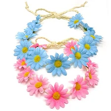 Honbay 2PCS Fashion Floral Headband Daisy Flower Hair Wreath Festival Hair 