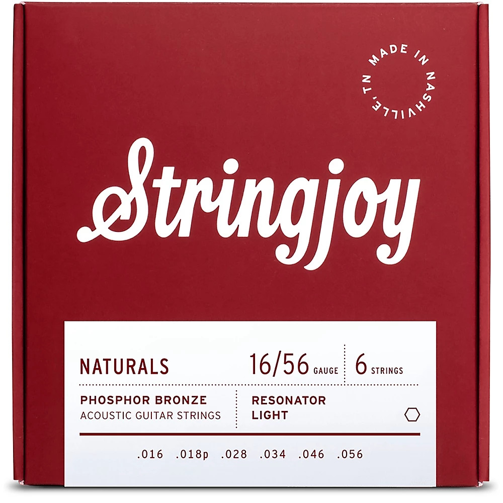 Stringjoy Naturals Phosphor Bronze Acoustic Guitar Strings 16 - 56 3390₽