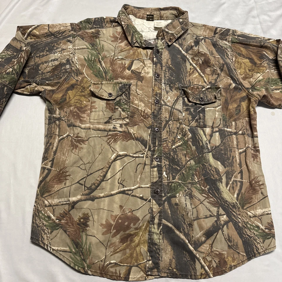 Camisa con botones Ranger 3XL camuflaje manga larga 100 % algodón caza exterior Foto 2 de 4