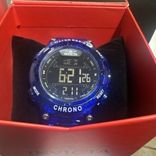 Invicta Men's Watch Invicta Racing Chrono Digital Dial Blue Case Strap 49048