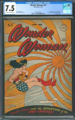 Wonder Woman #21 CGC 7.5 D.C. Comics 1947 H.G. Peter Cover Annie Oakley Story