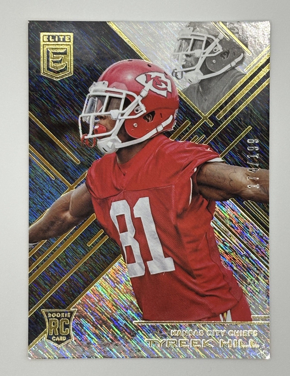 2016 Donruss Elite Elite Rookies Black /199 Tyreek Hill #144 Rookie RC