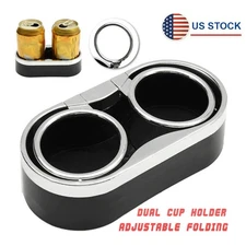 Adjustable Car Truck Dual Cup Mount Beverage Drink Bottle Holder Stand Universal