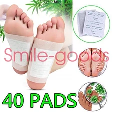 40PCS Detox Foot Pads Patch Detoxify Toxins Fit Health Care Pad Cleanse Health